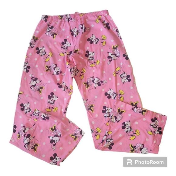 Official Disney Minnie Mouse Pink Comfy Pajama Sleepwear Lounge Pants Women's Si - Picture 2 of 4
